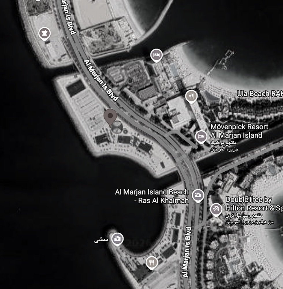 Zhara Fest venue map, Al Marjan Island, Ras Al Khaimah